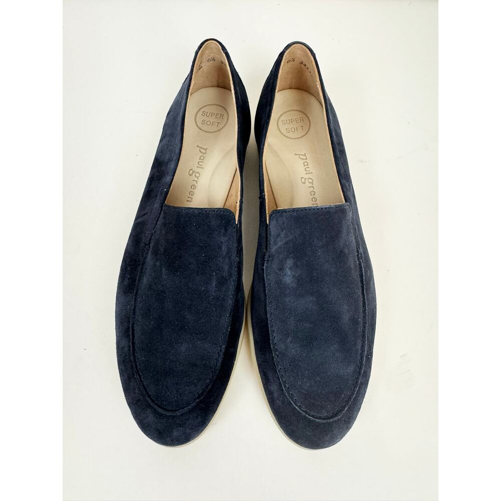 Paul Green Navy Blue Loafers - Picture 4 of 7